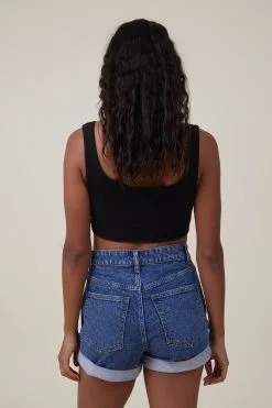 Cotton On Women High Rise Classic Stretch Denim Short -Sweaters And Cardigans Sales 2000417 130 6