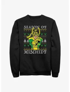 Marvel Loki Mischief Season Ugly Christmas Sweatshirt