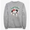 Disney Mickey Mouse Snowflakes Santa Mickey Sweatshirt