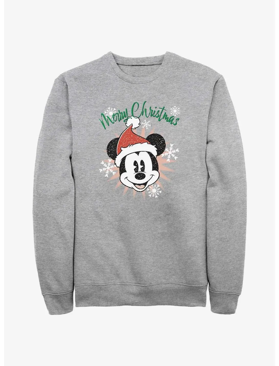 Disney Mickey Mouse Snowflakes Santa Mickey Sweatshirt 3 Disney Mickey Mouse Snowflakes Santa Mickey Sweatshirt