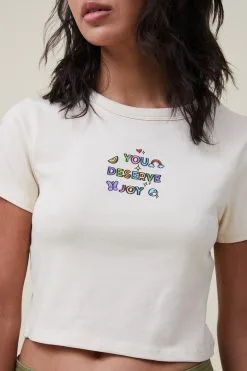 Cotton On Women Micro Fit Rib Graphic Tee 9 Cotton On Women Micro Fit Rib Graphic Tee -Sweaters And Cardigans Sales 2052773 168 4