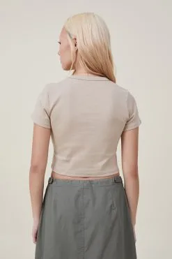 Cotton On Women Micro Fit Rib Graphic Tee -Sweaters And Cardigans Sales 2052773 190 3