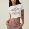 Cotton On Women Micro Fit Rib Graphic License Tee