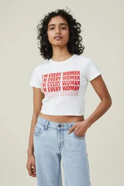 Cotton On Women Micro Fit Rib Graphic License Tee -Sweaters And Cardigans Sales 2052880 83 5