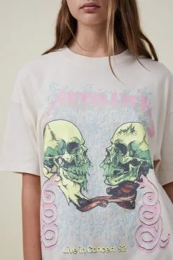 Cotton On Women The Oversized Metallica Tee -Sweaters And Cardigans Sales 2054183 04 4