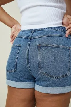 Cotton On Women Curve High Rise Classic Stretch Denim Short -Sweaters And Cardigans Sales 2054486 01 4