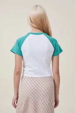 Cotton On Women Micro Fit Rib Raglan Graphic Tee -Sweaters And Cardigans Sales 2054652 11 3