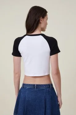 Cotton On Women Micro Fit Rib Raglan Graphic Tee -Sweaters And Cardigans Sales 2054652 13 3