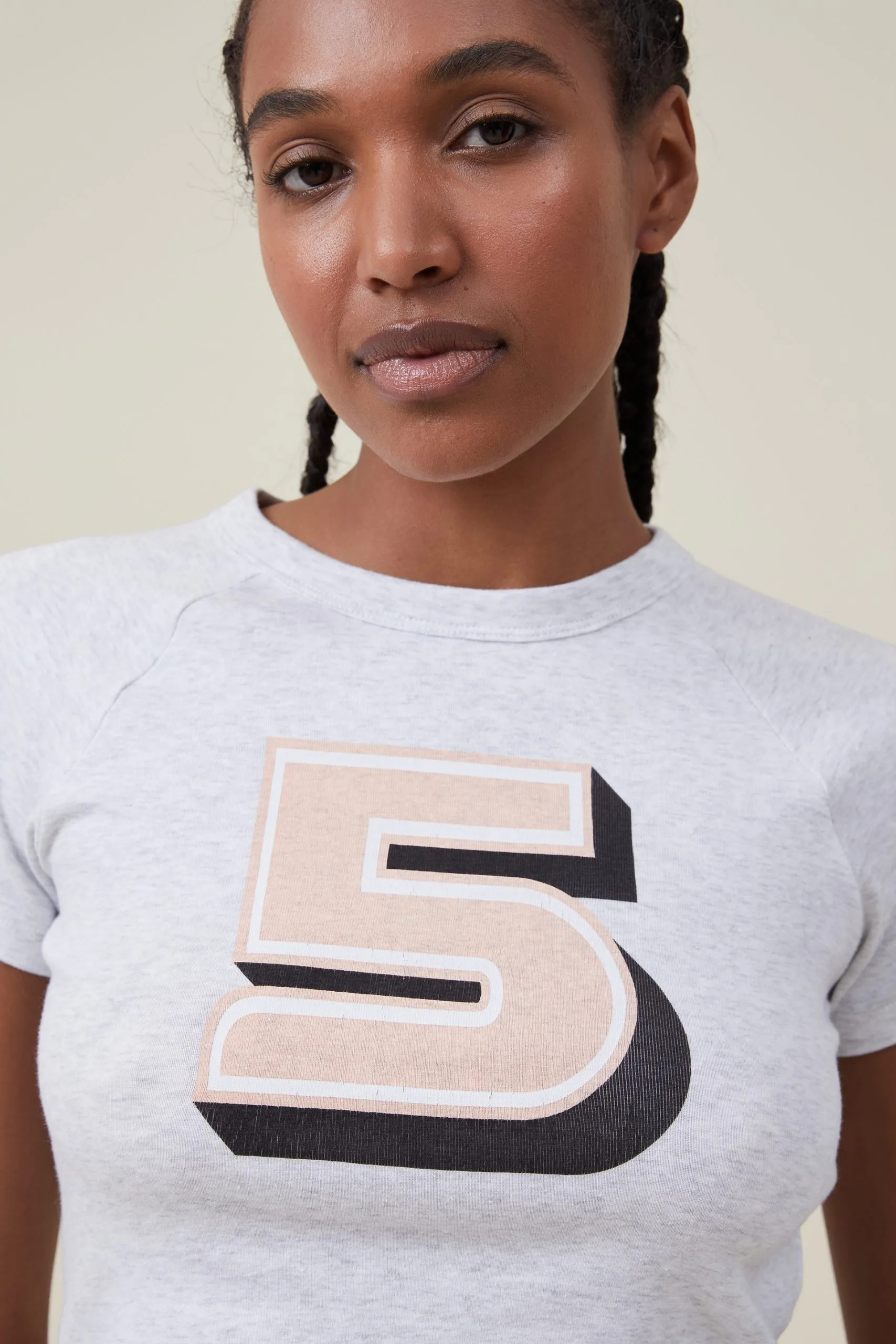 Cotton On Women Micro Fit Rib Raglan Graphic Tee 6 Cotton On Women Micro Fit Rib Raglan Graphic Tee - Image 4