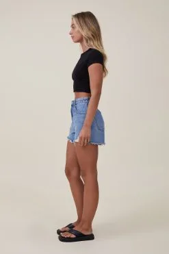 Cotton On Women High Mom Denim Short -Sweaters And Cardigans Sales 2054689 47 4