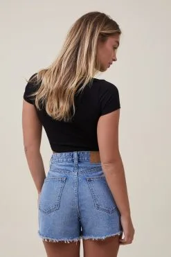 Cotton On Women High Mom Denim Short -Sweaters And Cardigans Sales 2054689 47 6