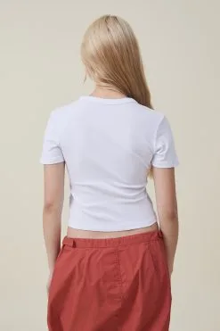 Cotton On Women Fitted Rib Graphic Longline Tee -Sweaters And Cardigans Sales 2055917 04 3