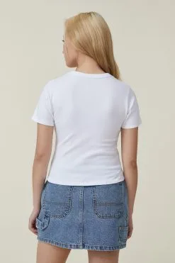 Cotton On Women Fitted Rib Graphic Longline Tee -Sweaters And Cardigans Sales 2055917 07 3