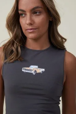 Cotton On Women 90 S Crop Graphic Tank -Sweaters And Cardigans Sales 2055972 16 4