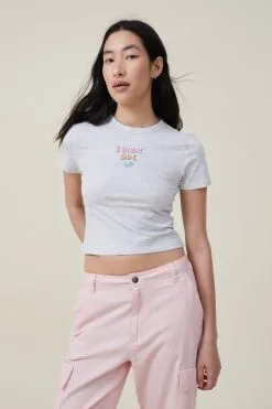 Cotton On Women Fitted Graphic Longline Tee