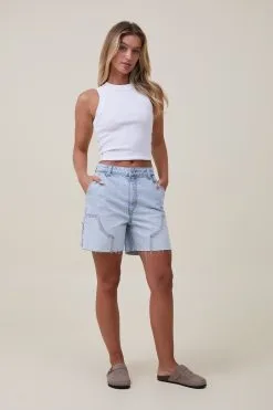 Cotton On Women Panelled Denim Short -Sweaters And Cardigans Sales 2056200 06 4