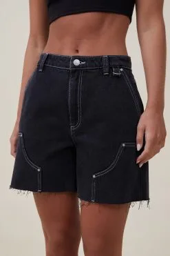 Cotton On Women Panelled Denim Short -Sweaters And Cardigans Sales 2056200 08 3