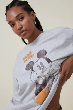 Cotton On Women Mickey Oversized Fit Lcn Graphic Tee -Sweaters And Cardigans Sales 2056239 02 4