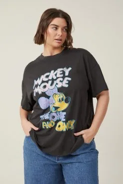Cotton On Women Mickey Oversized Fit Lcn Graphic Tee -Sweaters And Cardigans Sales 2056239 05 1