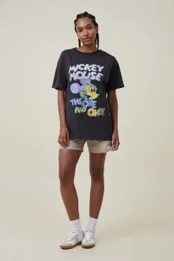 Cotton On Women Mickey Oversized Fit Lcn Graphic Tee -Sweaters And Cardigans Sales 2056239 05 4