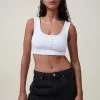 Cotton On Women Frankie Crop Henley Tank