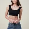 Cotton On Women Frankie Crop Henley Tank -Sweaters And Cardigans Sales 2056245 02 2