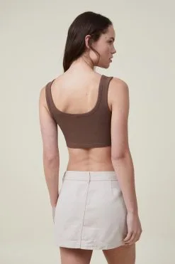 Cotton On Women Frankie Crop Henley Tank -Sweaters And Cardigans Sales 2056245 03 3