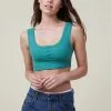 Cotton On Women Frankie Crop Henley Tank