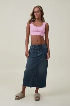 Cotton On Women Frankie Crop Henley Tank -Sweaters And Cardigans Sales 2056245 05 1