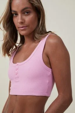 Cotton On Women Frankie Crop Henley Tank -Sweaters And Cardigans Sales 2056245 05 4