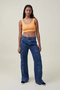 Cotton On Women Frankie Crop Henley Tank -Sweaters And Cardigans Sales 2056245 06 1