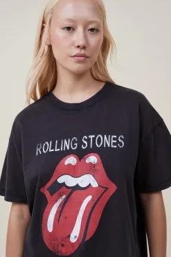 Cotton On Women Oversized Rolling Stones Music Tee -Sweaters And Cardigans Sales 2056338 01 4
