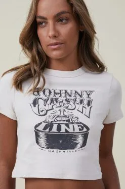 Cotton On Women Micro Fit Rib Graphic Music Tee -Sweaters And Cardigans Sales 2056341 05 4