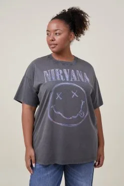 Cotton On Women Oversized Fit Nirvana Tee -Sweaters And Cardigans Sales 2056343 01 1