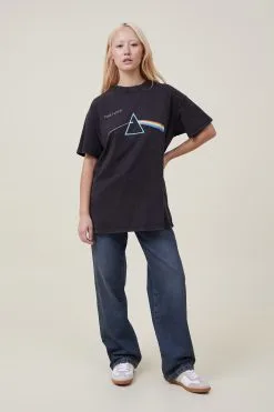 Cotton On Women Oversized Fit Pink Floyd Music Tee -Sweaters And Cardigans Sales 2056345 01 1