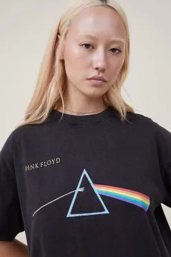Cotton On Women Oversized Fit Pink Floyd Music Tee -Sweaters And Cardigans Sales 2056345 01 4