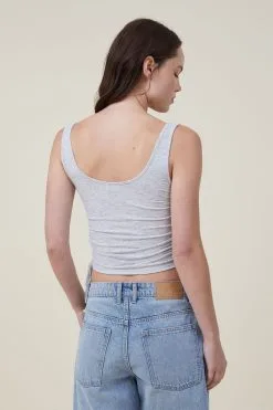 Cotton On Women Christie Rouched Side Tank -Sweaters And Cardigans Sales 2056359 05 3