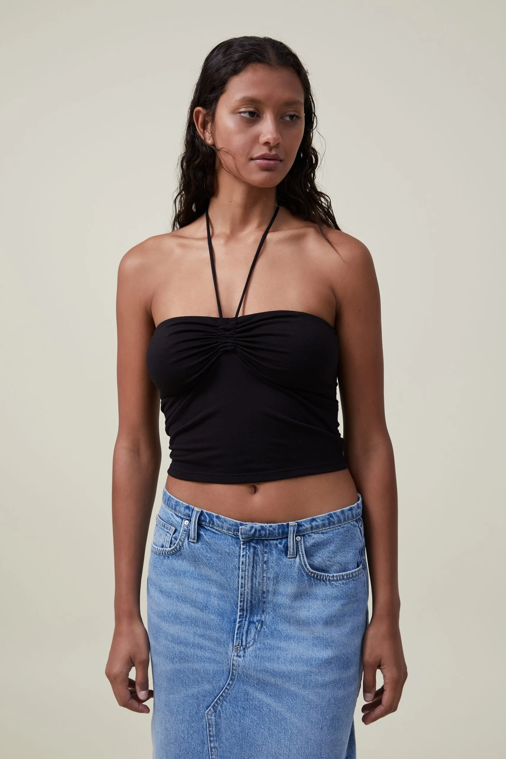 Cotton On Women Christie Rouched Front Halter Tube 3 Cotton On Women Christie Rouched Front Halter Tube