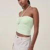 Cotton On Women Christie Rouched Front Halter Tube -Sweaters And Cardigans Sales 2056432 03 2