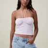 Cotton On Women Christie Rouched Front Halter Tube -Sweaters And Cardigans Sales 2056432 04 2