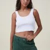 Cotton On Women The One Organic Rib Crop Tank -Sweaters And Cardigans Sales 2056433 01 2