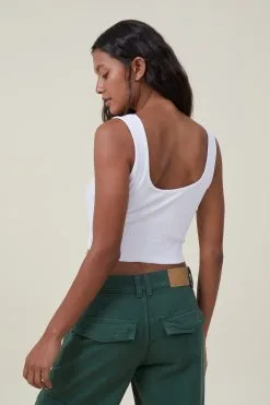 Cotton On Women The One Organic Rib Crop Tank -Sweaters And Cardigans Sales 2056433 01 3