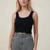 Cotton On Women The One Organic Rib Crop Tank -Sweaters And Cardigans Sales 2056433 02 2