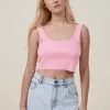 Cotton On Women The One Organic Rib Crop Tank