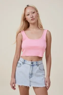 Cotton On Women The One Organic Rib Crop Tank