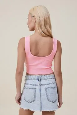 Cotton On Women The One Organic Rib Crop Tank -Sweaters And Cardigans Sales 2056433 06 3