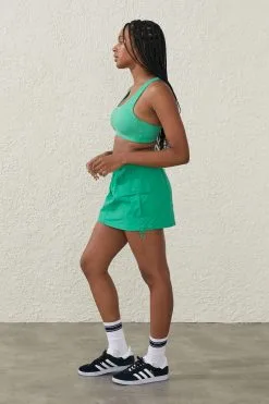 Body Woven Cargo Mini Skirt