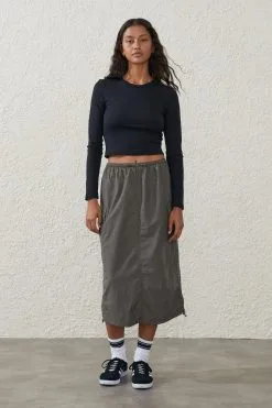 Body Active Parachute Midi Skirt
