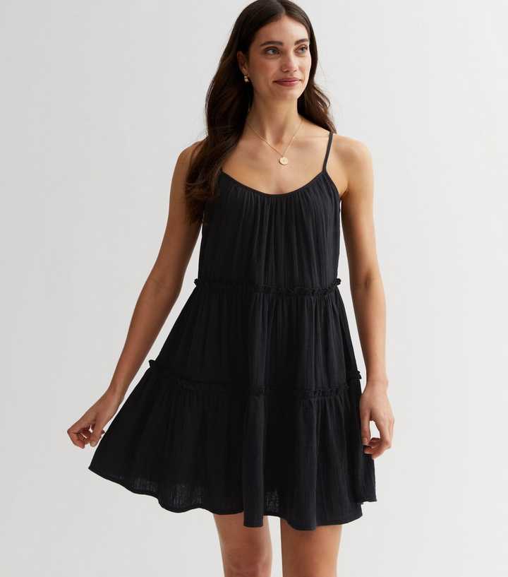 Sweaters And Cardigans Sales 43 Sweaters And Cardigans Sales -Sweaters And Cardigans Sales black strappy tiered smock mini dress